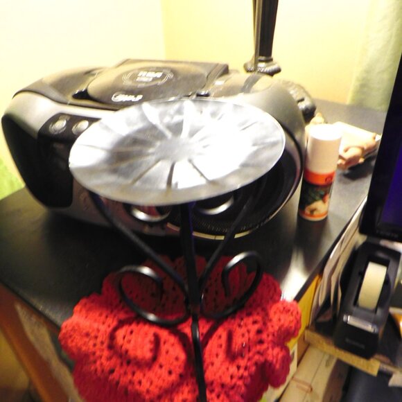 LARGE STURDY PARTYLITE BLACK CANDLE HOLDER - Picture 5 of 6